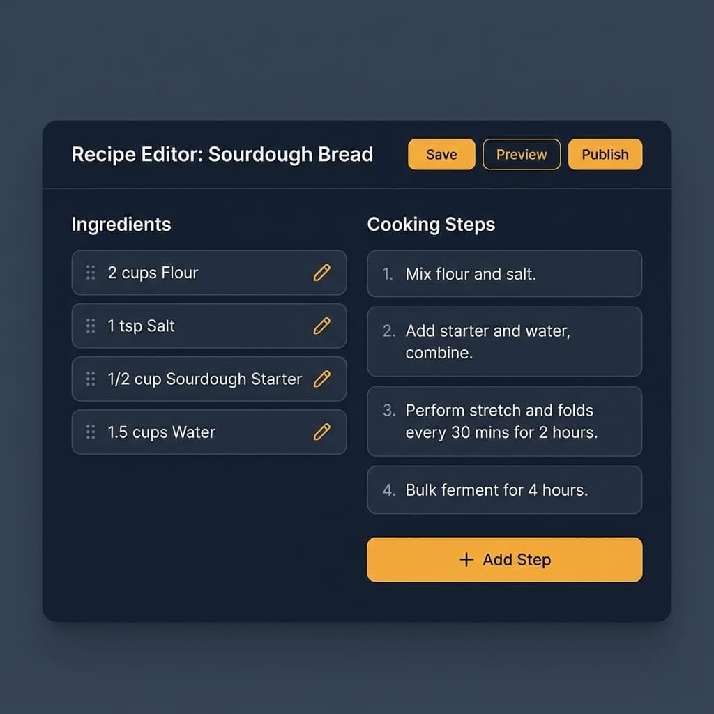 Precision Recipe Editor